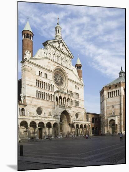 The Duomo Santa Maria Assunta and Battistero, Cremona, Lombardy, Italy, Europe-James Emmerson-Mounted Photographic Print