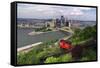 The Duquesne Incline, Pittsburgh, Pennsylvania-George Oze-Framed Stretched Canvas