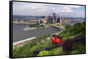 The Duquesne Incline, Pittsburgh, Pennsylvania-George Oze-Framed Stretched Canvas