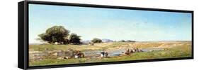 The Durance Valley, 1867-Paul Camille Guigou-Framed Stretched Canvas