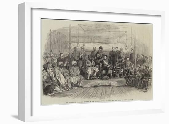The Durbar at Umballah, Meeting of the Governor-General of India and the Ameer of Cabul-null-Framed Giclee Print