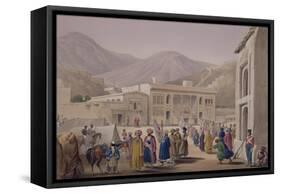 The Durbar-Khaneh of Shah Shoojah-Ool-Moolk, at Caubul, from "Sketches in Afghaunistan"-James Atkinson-Framed Stretched Canvas