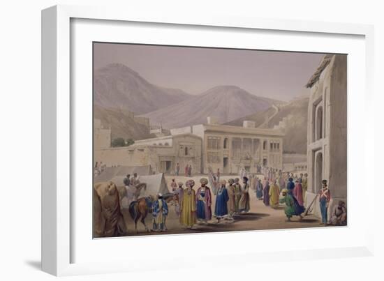 The Durbar-Khaneh of Shah Shoojah-Ool-Moolk, at Caubul, from "Sketches in Afghaunistan"-James Atkinson-Framed Giclee Print