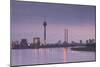 The Dusseldorf Skyline at Dusk, Dusseldorf, North Rhine-Westphalia, Germany, Europe-Julian Elliott-Mounted Photographic Print