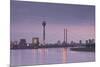 The Dusseldorf Skyline at Dusk, Dusseldorf, North Rhine-Westphalia, Germany, Europe-Julian Elliott-Mounted Photographic Print