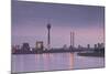 The Dusseldorf Skyline at Dusk, Dusseldorf, North Rhine-Westphalia, Germany, Europe-Julian Elliott-Mounted Photographic Print