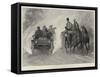 The Dust Fiend, a Motor-Car in a Country Road-John Charlton-Framed Stretched Canvas