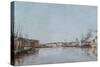 The Dutch Dock, Dunkirk, 1889 (Oil on Canvas)-Eugene Louis Boudin-Stretched Canvas