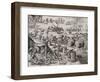 The Dutch Fleet Attack the Spanish Fortress of Gratiosa on Gran Canaria-Theodore de Bry-Framed Giclee Print