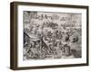 The Dutch Fleet Attack the Spanish Fortress of Gratiosa on Gran Canaria-Theodore de Bry-Framed Giclee Print