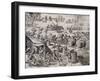 The Dutch Fleet Attack the Spanish Fortress of Gratiosa on Gran Canaria-Theodore de Bry-Framed Giclee Print