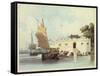 The Dutch Folly Fort off Canton-George Chinnery-Framed Stretched Canvas