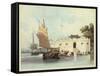 The Dutch Folly Fort off Canton-George Chinnery-Framed Stretched Canvas