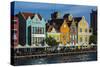 The Dutch Houses at Sint Annabaai in Willemstad, UNESCO Site, Curacao, ABC Is, Netherlands Antilles-Michael Runkel-Stretched Canvas