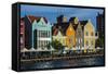 The Dutch Houses at Sint Annabaai in Willemstad, UNESCO Site, Curacao, ABC Is, Netherlands Antilles-Michael Runkel-Framed Stretched Canvas