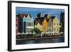 The Dutch Houses at Sint Annabaai in Willemstad, UNESCO Site, Curacao, ABC Is, Netherlands Antilles-Michael Runkel-Framed Photographic Print