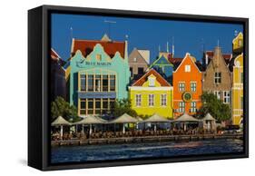 The Dutch Houses at Sint Annabaai in Willemstad, UNESCO Site, Curacao, ABC Is, Netherlands Antilles-Michael Runkel-Framed Stretched Canvas