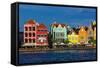 The Dutch Houses at Sint Annabaai in Willemstad, UNESCO Site, Curacao, ABC Is, Netherlands Antilles-Michael Runkel-Framed Stretched Canvas