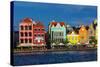 The Dutch Houses at Sint Annabaai in Willemstad, UNESCO Site, Curacao, ABC Is, Netherlands Antilles-Michael Runkel-Stretched Canvas