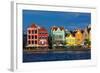 The Dutch Houses at Sint Annabaai in Willemstad, UNESCO Site, Curacao, ABC Is, Netherlands Antilles-Michael Runkel-Framed Photographic Print