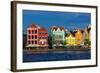 The Dutch Houses at Sint Annabaai in Willemstad, UNESCO Site, Curacao, ABC Is, Netherlands Antilles-Michael Runkel-Framed Photographic Print