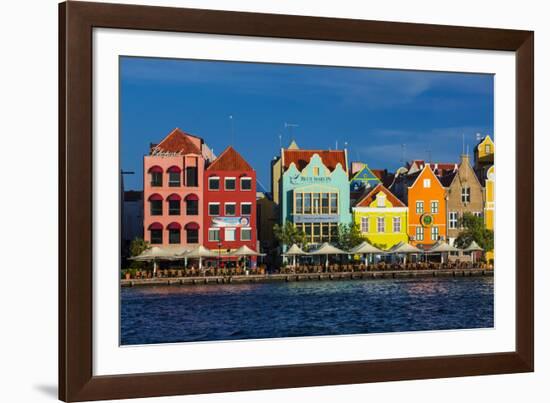 The Dutch Houses at Sint Annabaai in Willemstad, UNESCO Site, Curacao, ABC Is, Netherlands Antilles-Michael Runkel-Framed Photographic Print