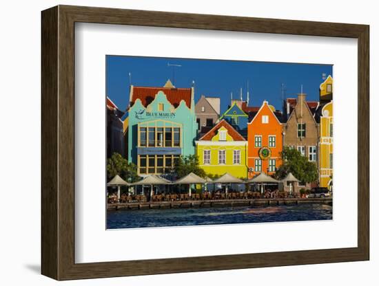 The Dutch Houses at Sint Annabaai in Willemstad, UNESCO Site, Curacao, ABC Is, Netherlands Antilles-Michael Runkel-Framed Photographic Print