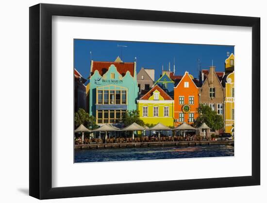 The Dutch Houses at Sint Annabaai in Willemstad, UNESCO Site, Curacao, ABC Is, Netherlands Antilles-Michael Runkel-Framed Photographic Print