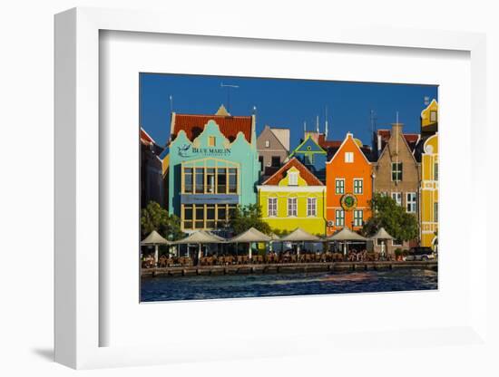 The Dutch Houses at Sint Annabaai in Willemstad, UNESCO Site, Curacao, ABC Is, Netherlands Antilles-Michael Runkel-Framed Photographic Print