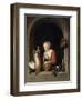 The Dutch Housewife Or, the Woman Hanging a Cockerel in the Window, 1650-Gerrit or Gerard Dou-Framed Giclee Print