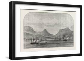 The Dutch War in Sumatra: Bombardment of Acheen by the Dutch Fleet, 1873-null-Framed Giclee Print