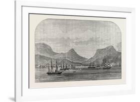 The Dutch War in Sumatra: Bombardment of Acheen by the Dutch Fleet, 1873-null-Framed Giclee Print