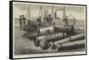 The Dutch War in Sumatra, Guns Captured at Acheen Lying at Rotterdam-null-Framed Stretched Canvas