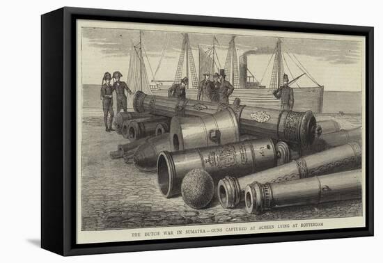 The Dutch War in Sumatra, Guns Captured at Acheen Lying at Rotterdam-null-Framed Stretched Canvas