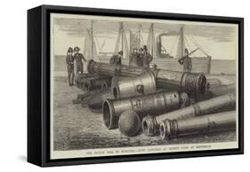The Dutch War in Sumatra, Guns Captured at Acheen Lying at Rotterdam-null-Framed Stretched Canvas