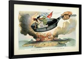 The Duty of the Hour: - to Save Her [Cuba] Not Only from Spain - But from a Worse Fate, 1898-Louis Dalrymple-Framed Premium Giclee Print