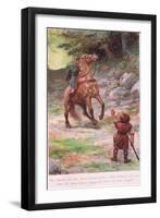 The Dwarf Hit Sir Tor's Horse Such a Blow Between the Eyes That the Poor Horse Staggered Back-William Hodges-Framed Giclee Print