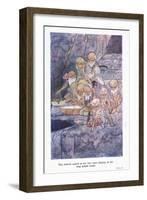 The Dwarfs Seated at Her Feet Were Playing to Her Very Simple Tunes-Charles Robinson-Framed Giclee Print