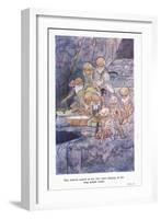 The Dwarfs Seated at Her Feet Were Playing to Her Very Simple Tunes-Charles Robinson-Framed Giclee Print