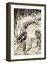 The dwarves quarrelling over the body of Fafner', 1924-Arthur Rackham-Framed Giclee Print