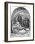 The Dying King Arthur Is Carried Away to Avalon on a Magical Ship with Three Queens, 1901-Dalziel Brothers-Framed Giclee Print