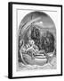 The Dying King Arthur Is Carried Away to Avalon on a Magical Ship with Three Queens, 1901-Dalziel Brothers-Framed Giclee Print