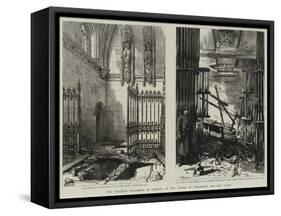 The Dynamite Explosions in London, at the Houses of Parliament and the Tower-null-Framed Stretched Canvas