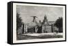 The Eagle-Gate of Brigham Young's School, 1870s-null-Framed Stretched Canvas