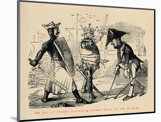 'The Earl of Chester interposing between Henry III and De Burgh', c1860, (c1860)-John Leech-Mounted Giclee Print