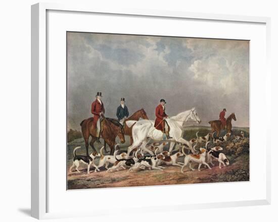 'The Earl of Derby's Stag Hounds', c1823-Richard Woodman-Framed Giclee Print