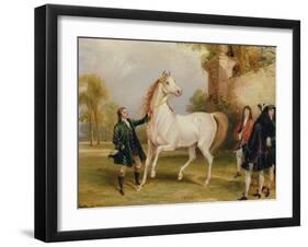 The Earl of Godolphin's 'Roxana' Held by Her Jockey, 1845-Francis Calcraft Turner-Framed Giclee Print