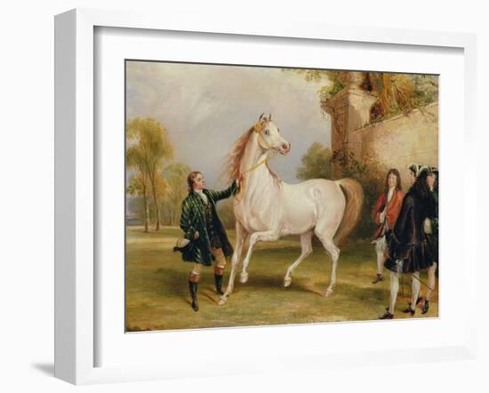 The Earl of Godolphin's 'Roxana' Held by Her Jockey, 1845-Francis Calcraft Turner-Framed Giclee Print