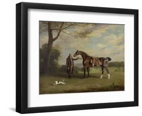 The Earl of Shrewsbury's Groom Holding a Hunter, C.1800-Henry Bernard Chalon-Framed Giclee Print