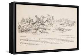 The Earl of Uxbridge Leading a Charge of Cavalry at the Battle of Waterloo-John Augustus Atkinson-Framed Stretched Canvas